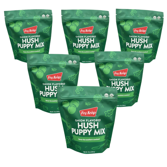 Onion Flavored Hush Puppy Mix 6-12oz Pouches